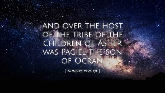 Picture 05 - Numbers 10:26 KJV Desktop Wallpaper - And over the host of the tribe of the children of - Desktop Bible Verse Wallpaper