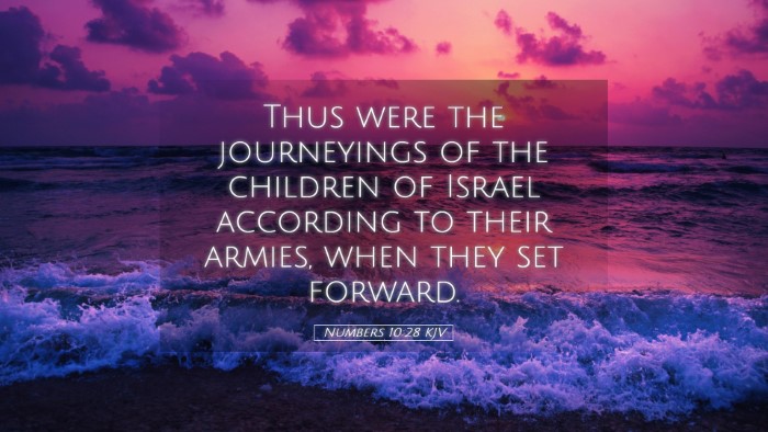 Picture 05 - Numbers 10:28 KJV Desktop Wallpaper - Thus were the journeyings of the children of - Desktop Bible Verse Wallpaper