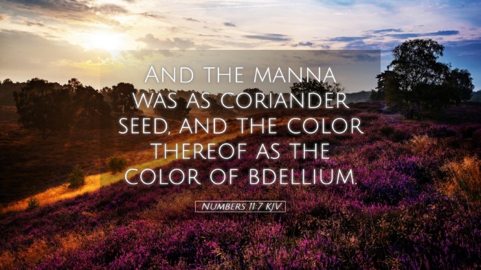 Picture 05 - Numbers 11:7 KJV Desktop Wallpaper - And the manna was as coriander seed, and the - Desktop Bible Verse Wallpaper