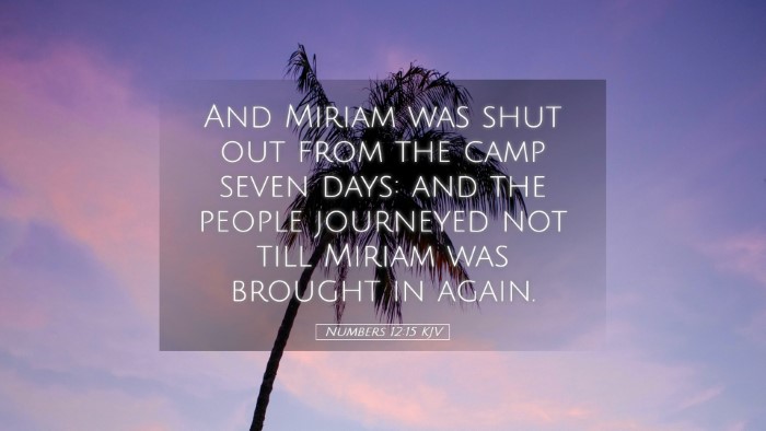 Picture 05 - Numbers 12:15 KJV Desktop Wallpaper - And Miriam was shut out from the camp seven days: - Desktop Bible Verse Wallpaper