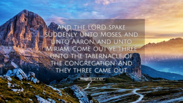 Picture 05 - Numbers 12:4 KJV Desktop Wallpaper - And the LORD spake suddenly unto Moses, and unto - Desktop Bible Verse Wallpaper