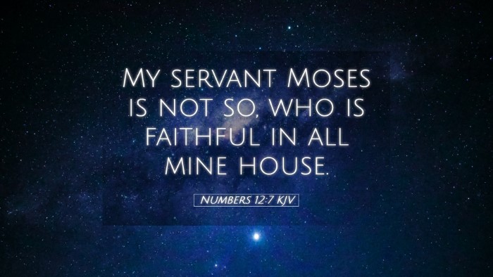 Picture 05 - Numbers 12:7 KJV Desktop Wallpaper - My servant Moses is not so, who is faithful in - Desktop Bible Verse Wallpaper