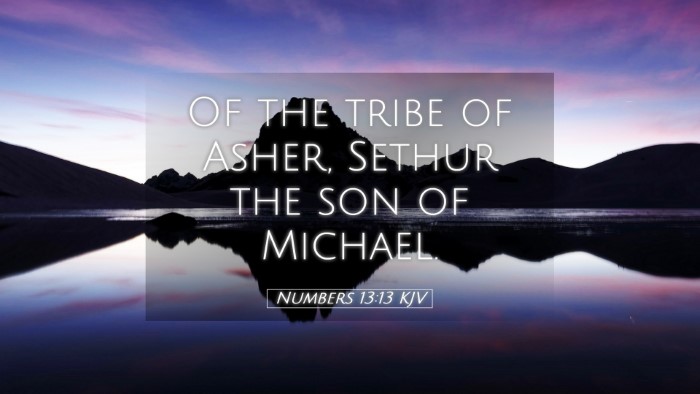 Picture 05 - Numbers 13:13 KJV Desktop Wallpaper - Of the tribe of Asher, Sethur the son of - Desktop Bible Verse Wallpaper