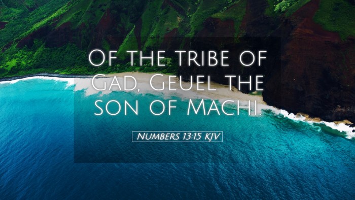 Picture 05 - Numbers 13:15 KJV Desktop Wallpaper - Of the tribe of Gad, Geuel the son of - Desktop Bible Verse Wallpaper