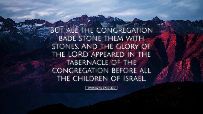 Picture 05 - Numbers 14:10 KJV Desktop Wallpaper - But all the congregation bade stone them with - Desktop Bible Verse Wallpaper