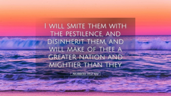 Picture 05 - Numbers 14:12 KJV Desktop Wallpaper - I will smite them with the pestilence, and - Desktop Bible Verse Wallpaper