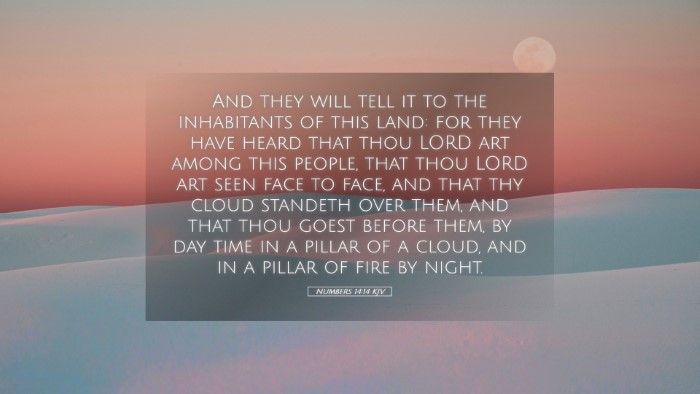 Picture 05 - Numbers 14:14 KJV Desktop Wallpaper - And they will tell it to the inhabitants of this - Desktop Bible Verse Wallpaper