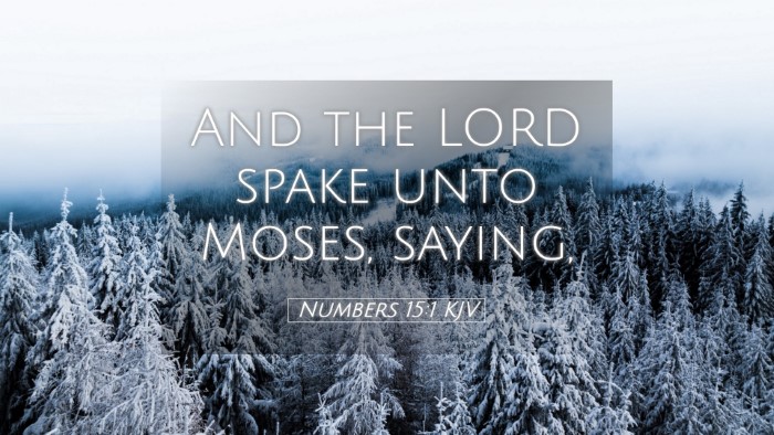 Picture 05 - Numbers 15:1 KJV Desktop Wallpaper - And the LORD spake unto Moses, - Desktop Bible Verse Wallpaper