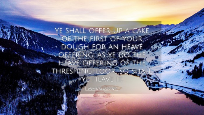 Picture 05 - Numbers 15:20 KJV Desktop Wallpaper - Ye shall offer up a cake of the first of your - Desktop Bible Verse Wallpaper