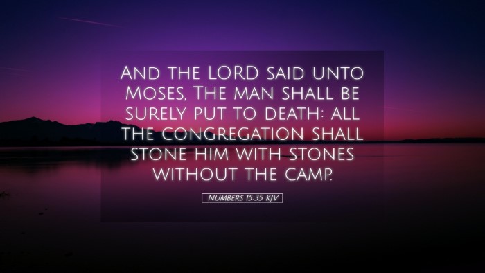 Picture 05 - Numbers 15:35 KJV Desktop Wallpaper - And the LORD said unto Moses, The man shall be - Desktop Bible Verse Wallpaper