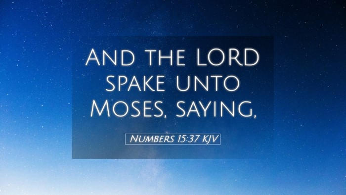 Picture 05 - Numbers 15:37 KJV Desktop Wallpaper - And the LORD spake unto Moses, - Desktop Bible Verse Wallpaper