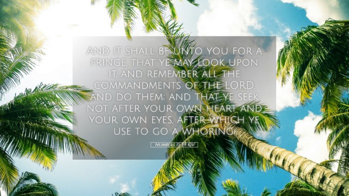 Picture 05 - Numbers 15:39 KJV Desktop Wallpaper - And it shall be unto you for a fringe, that ye - Desktop Bible Verse Wallpaper