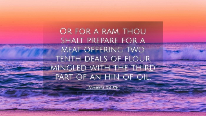 Picture 05 - Numbers 15:6 KJV Desktop Wallpaper - Or for a ram, thou shalt prepare for a meat - Desktop Bible Verse Wallpaper