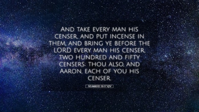 Picture 05 - Numbers 16:17 KJV Desktop Wallpaper - And take every man his censer, and put incense in - Desktop Bible Verse Wallpaper