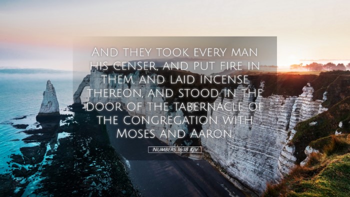 Picture 05 - Numbers 16:18 KJV Desktop Wallpaper - And they took every man his censer, and put fire - Desktop Bible Verse Wallpaper