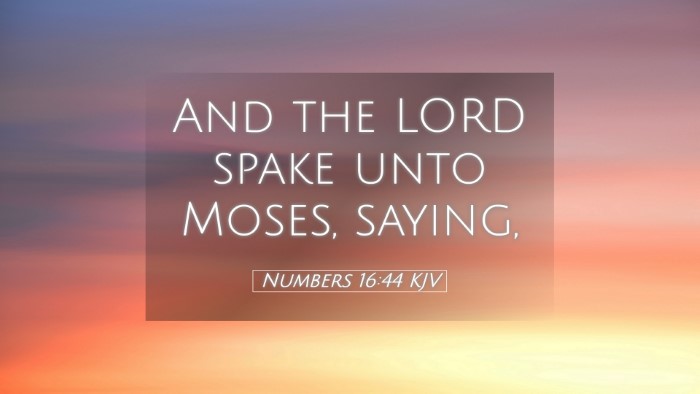 Picture 05 - Numbers 16:44 KJV Desktop Wallpaper - And the LORD spake unto Moses, - Desktop Bible Verse Wallpaper