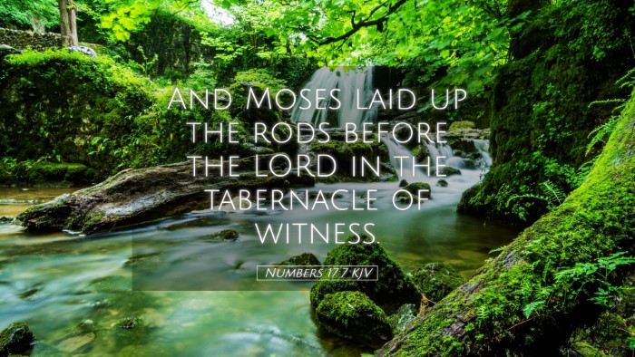 Picture 05 - Numbers 17:7 KJV Desktop Wallpaper - And Moses laid up the rods before the LORD in the - Desktop Bible Verse Wallpaper