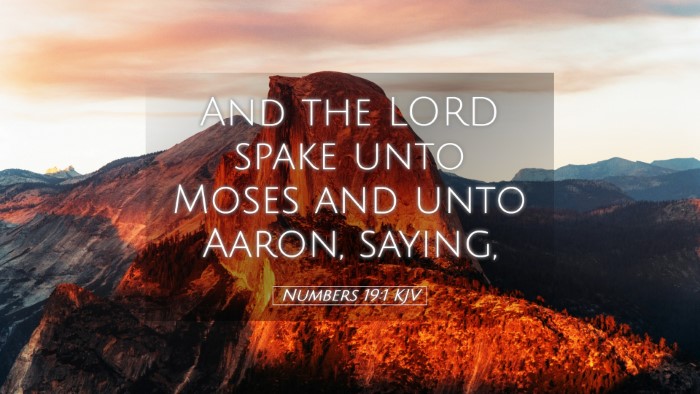Picture 05 - Numbers 19:1 KJV Desktop Wallpaper - And the LORD spake unto Moses and unto Aaron, - Desktop Bible Verse Wallpaper