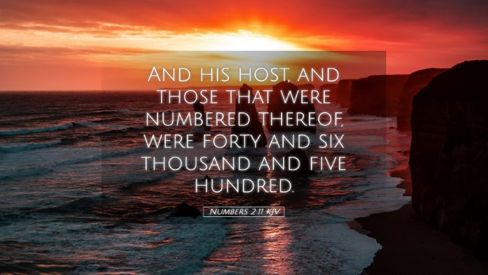 Picture 05 - Numbers 2:11 KJV Desktop Wallpaper - And his host, and those that were numbered - Desktop Bible Verse Wallpaper