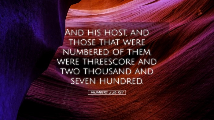 Picture 05 - Numbers 2:26 KJV Desktop Wallpaper - And his host, and those that were numbered of - Desktop Bible Verse Wallpaper