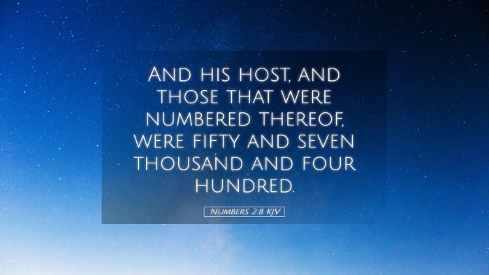 Picture 05 - Numbers 2:8 KJV Desktop Wallpaper - And his host, and those that were numbered - Desktop Bible Verse Wallpaper