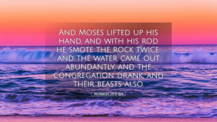Picture 05 - Numbers 20:11 KJV Desktop Wallpaper - And Moses lifted up his hand, and with his rod he - Desktop Bible Verse Wallpaper
