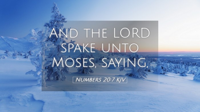Picture 05 - Numbers 20:7 KJV Desktop Wallpaper - And the LORD spake unto Moses, - Desktop Bible Verse Wallpaper