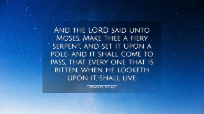 Picture 05 - Numbers 21:8 KJV Desktop Wallpaper - And the LORD said unto Moses, Make thee a fiery - Desktop Bible Verse Wallpaper
