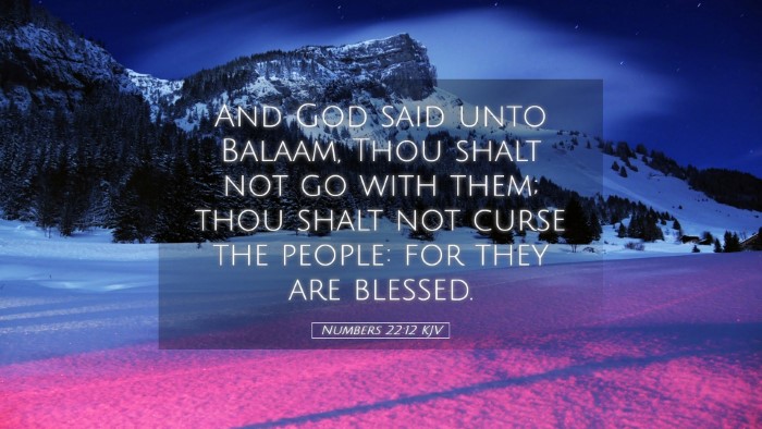 Picture 05 - Numbers 22:12 KJV Desktop Wallpaper - And God said unto Balaam, Thou shalt not go with - Desktop Bible Verse Wallpaper