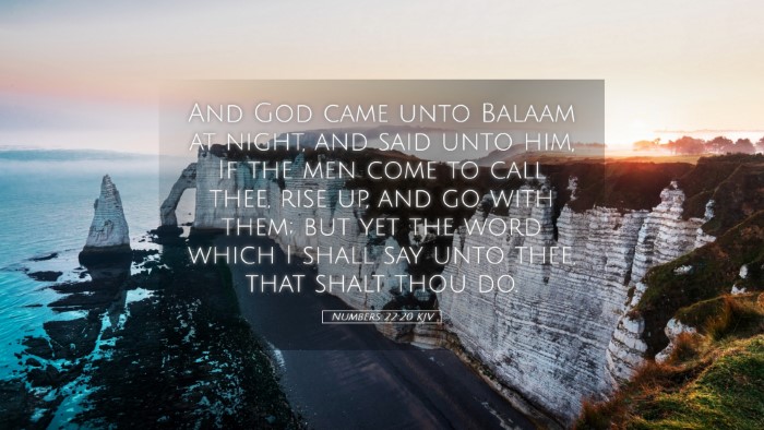 Picture 05 - Numbers 22:20 KJV Desktop Wallpaper - And God came unto Balaam at night, and said unto - Desktop Bible Verse Wallpaper