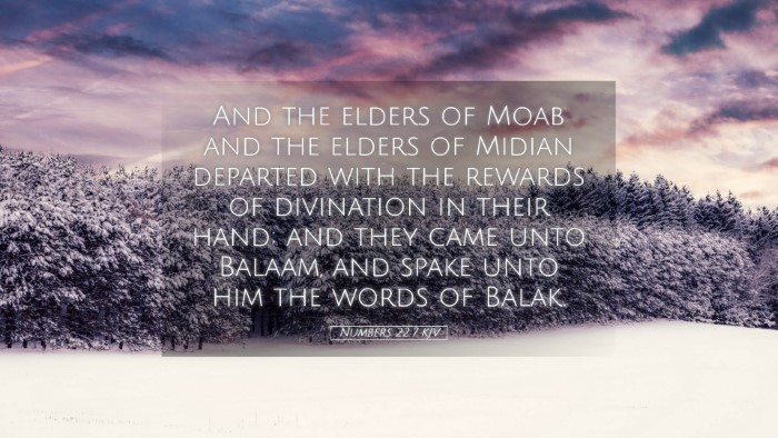 Picture 05 - Numbers 22:7 KJV Desktop Wallpaper - And the elders of Moab and the elders of Midian - Desktop Bible Verse Wallpaper