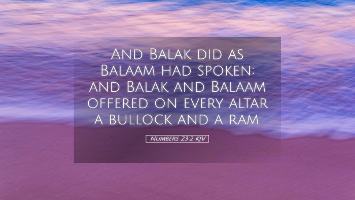 Picture 05 - Numbers 23:2 KJV Desktop Wallpaper - And Balak did as Balaam had spoken; and Balak and - Desktop Bible Verse Wallpaper