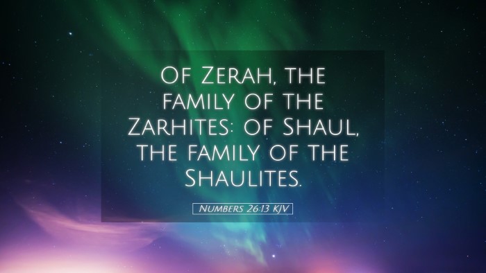 Picture 05 - Numbers 26:13 KJV Desktop Wallpaper - Of Zerah, the family of the Zarhites: of Shaul, - Desktop Bible Verse Wallpaper
