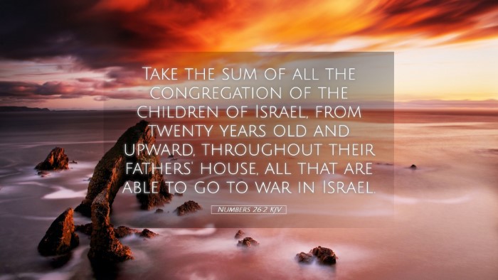 Picture 05 - Numbers 26:2 KJV Desktop Wallpaper - Take the sum of all the congregation of the - Desktop Bible Verse Wallpaper