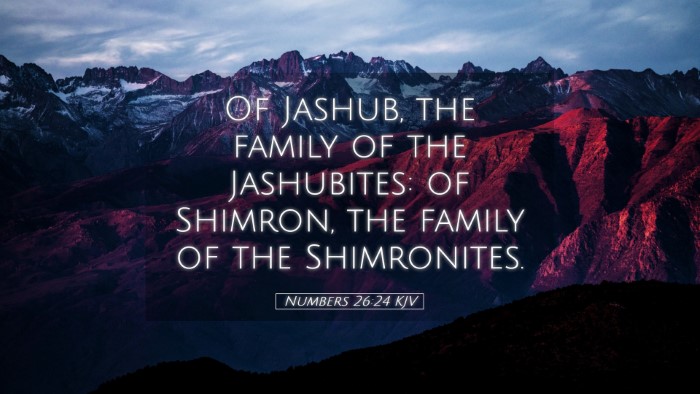 Picture 05 - Numbers 26:24 KJV Desktop Wallpaper - Of Jashub, the family of the Jashubites: of - Desktop Bible Verse Wallpaper