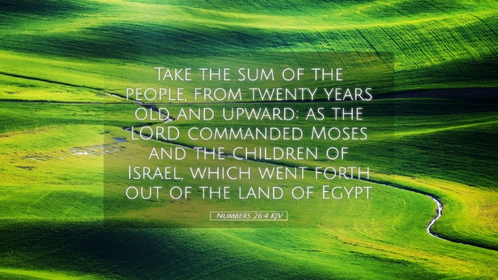 Picture 05 - Numbers 26:4 KJV Desktop Wallpaper - Take the sum of the people, from twenty years old - Desktop Bible Verse Wallpaper