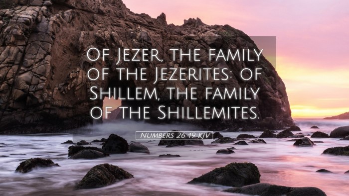 Picture 05 - Numbers 26:49 KJV Desktop Wallpaper - Of Jezer, the family of the Jezerites: of - Desktop Bible Verse Wallpaper