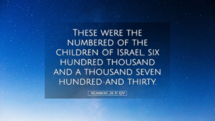 Picture 05 - Numbers 26:51 KJV Desktop Wallpaper - These were the numbered of the children of - Desktop Bible Verse Wallpaper