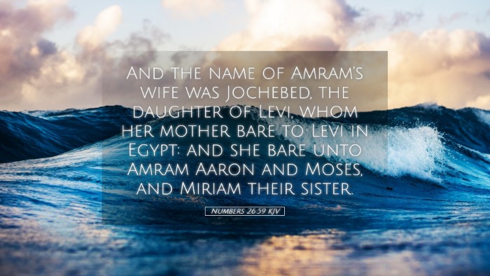 Picture 05 - Numbers 26:59 KJV Desktop Wallpaper - And the name of Amram's wife was Jochebed, the - Desktop Bible Verse Wallpaper