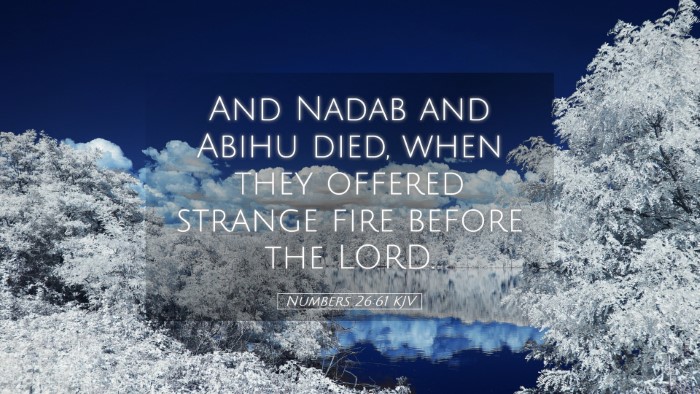 Picture 05 - Numbers 26:61 KJV Desktop Wallpaper - And Nadab and Abihu died, when they offered - Desktop Bible Verse Wallpaper