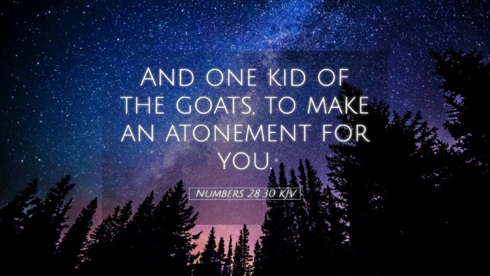 Picture 05 - Numbers 28:30 KJV Desktop Wallpaper - And one kid of the goats, to make an atonement - Desktop Bible Verse Wallpaper