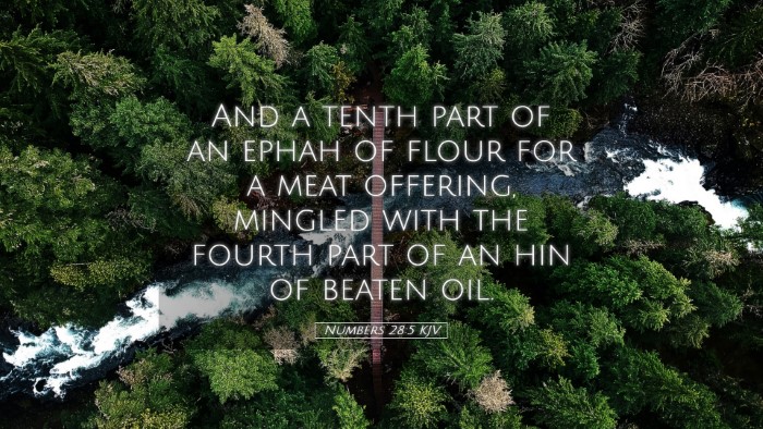 Picture 05 - Numbers 28:5 KJV Desktop Wallpaper - And a tenth part of an ephah of flour for a meat - Desktop Bible Verse Wallpaper
