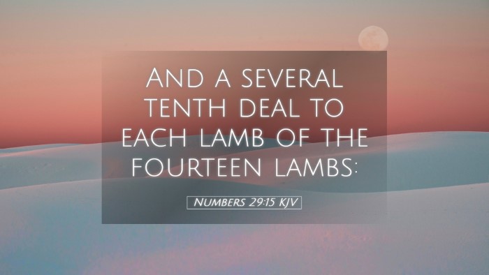 Picture 05 - Numbers 29:15 KJV Desktop Wallpaper - And a several tenth deal to each lamb of the - Desktop Bible Verse Wallpaper