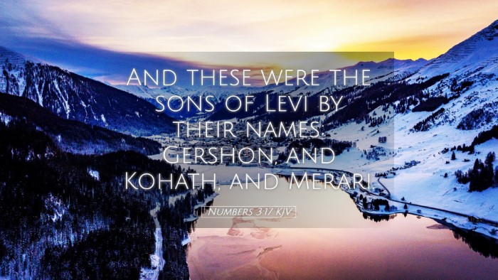 Picture 05 - Numbers 3:17 KJV Desktop Wallpaper - And these were the sons of Levi by their names; - Desktop Bible Verse Wallpaper
