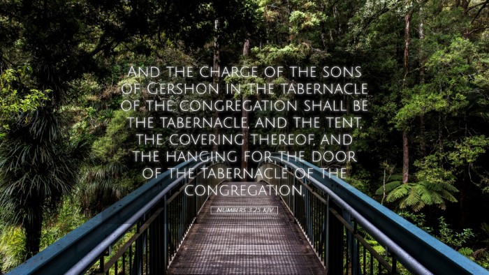 Picture 05 - Numbers 3:25 KJV Desktop Wallpaper - And the charge of the sons of Gershon in the - Desktop Bible Verse Wallpaper