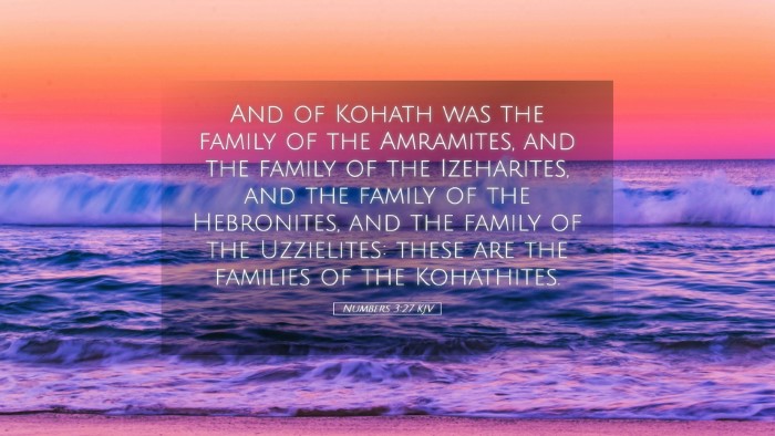 Picture 05 - Numbers 3:27 KJV Desktop Wallpaper - And of Kohath was the family of the Amramites, - Desktop Bible Verse Wallpaper