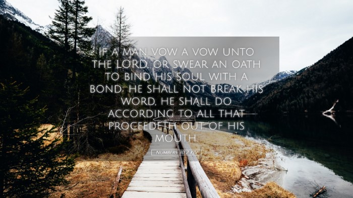 Picture 05 - Numbers 30:2 KJV Desktop Wallpaper - If a man vow a vow unto the LORD, or swear an - Desktop Bible Verse Wallpaper