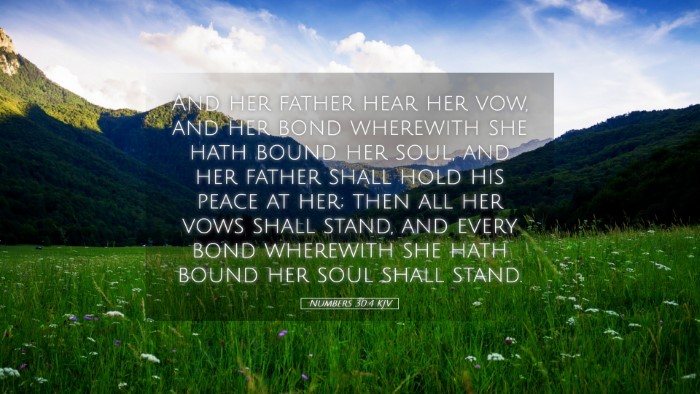 Picture 05 - Numbers 30:4 KJV Desktop Wallpaper - And her father hear her vow, and her bond - Desktop Bible Verse Wallpaper