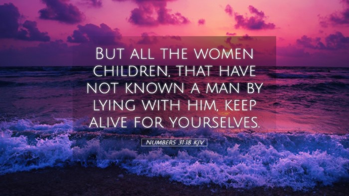 Picture 05 - Numbers 31:18 KJV Desktop Wallpaper - But all the women children, that have not known a - Desktop Bible Verse Wallpaper