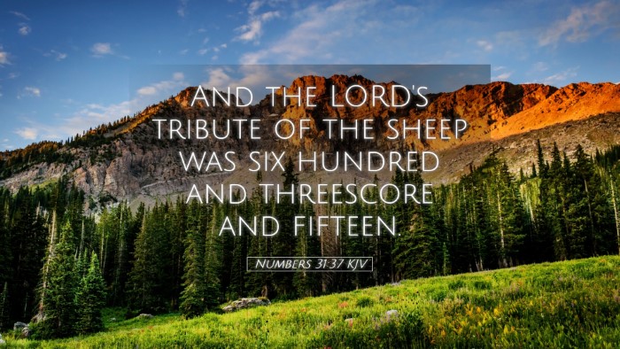 Picture 05 - Numbers 31:37 KJV Desktop Wallpaper - And the LORD's tribute of the sheep was six - Desktop Bible Verse Wallpaper